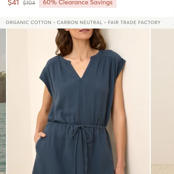 Pact Teal Midi Dress - Picture 2 of 3